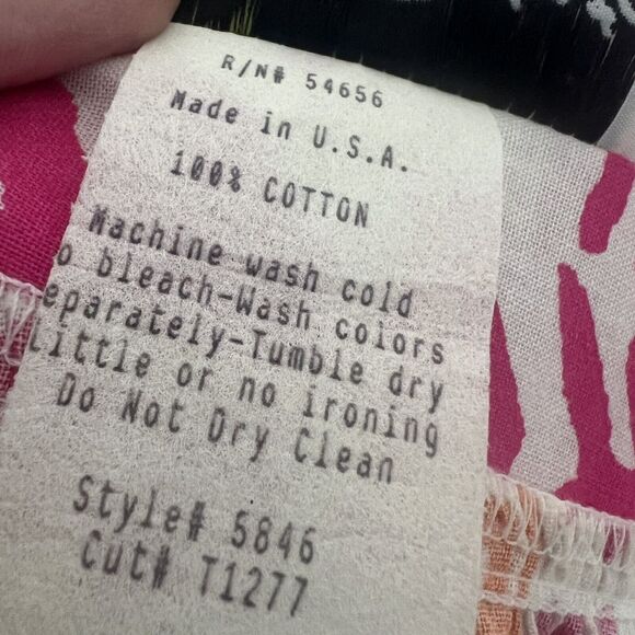 Vtg Two Potato Size Laguna Beach XS Hawaiian Tiered Midi House Dress Pockets - Picture 6 of 6